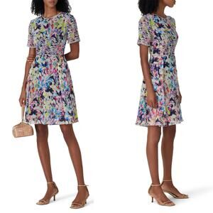JASON WU COLLECTIVE Floral Multi Short Sleeve Casual Dress | 2